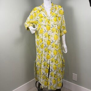 Made in Italy Lemon Print Maxi Dress
